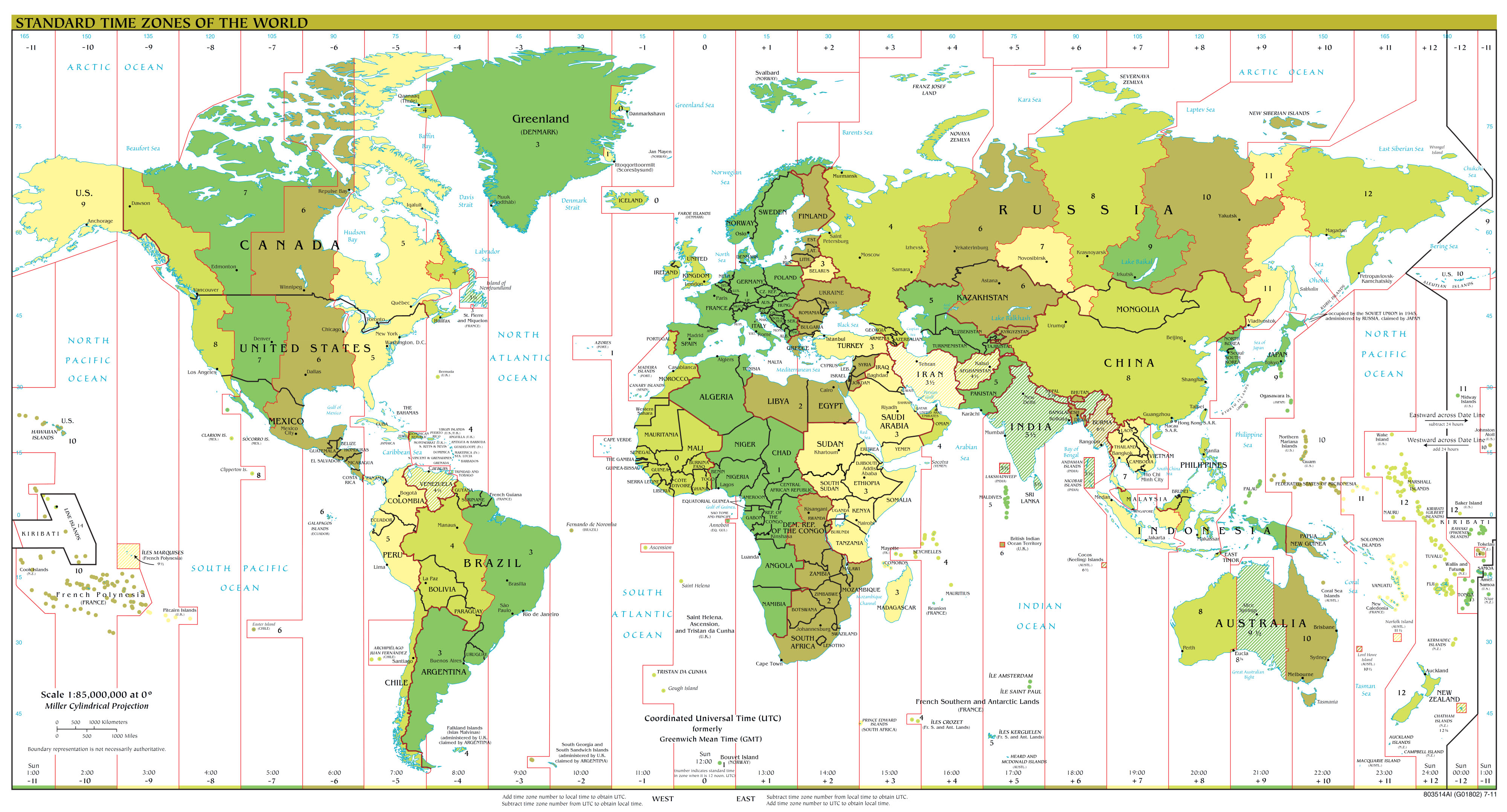 Time Zones and Coordinated Universal Time