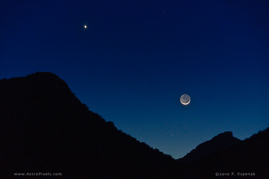 Crescent Moon, Venus and Mercury - 1